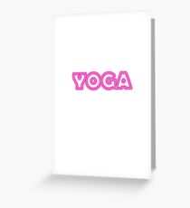 pink neon YOGA Greeting Card