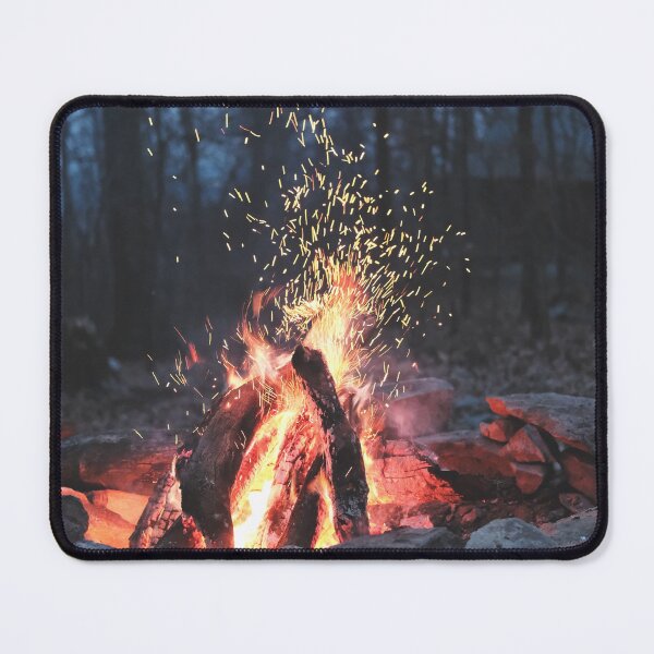 Item preview, Campfire in the Woods in Fall while Camping designed and sold by PygmyTitan Photo.