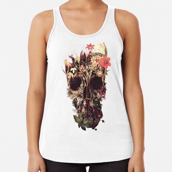 Bloom Skull Racerback Tank Top