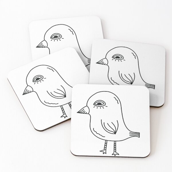 Item preview, Cute Creepy Bird Drawing Sticker designed and sold by Whimsical-xw.