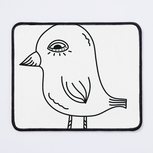 Item preview, Cute Creepy Bird Drawing Sticker designed and sold by Whimsical-xw.