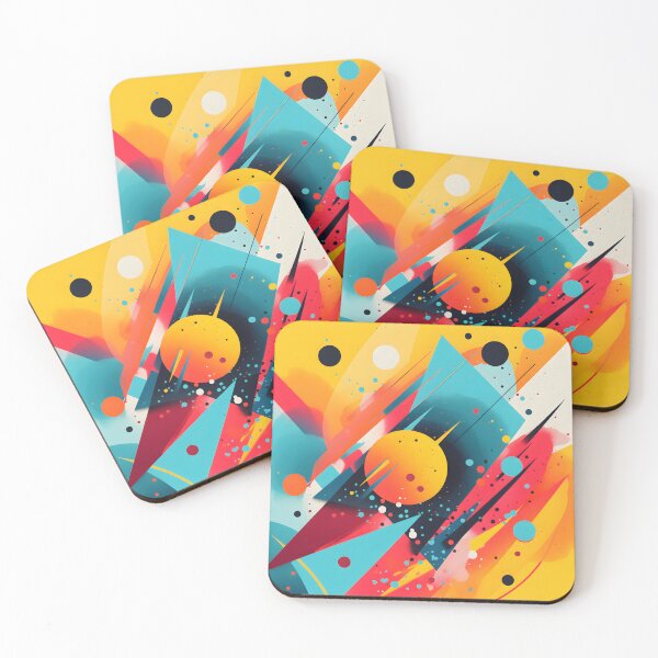 Item preview, Abstract Dreamscape - Surrealistic Shapes in Vivid Contrast Colors designed and sold by UrsaStick.