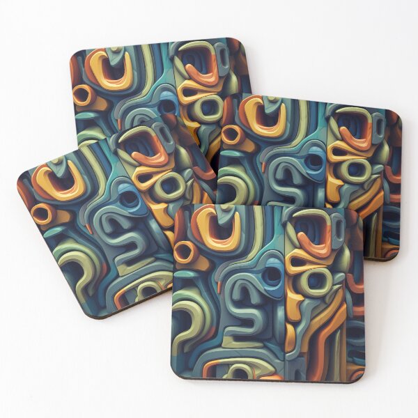 Item preview, Abstract Shapes - Colorful Sculptures with Deep Effects designed and sold by Piotrek0001.