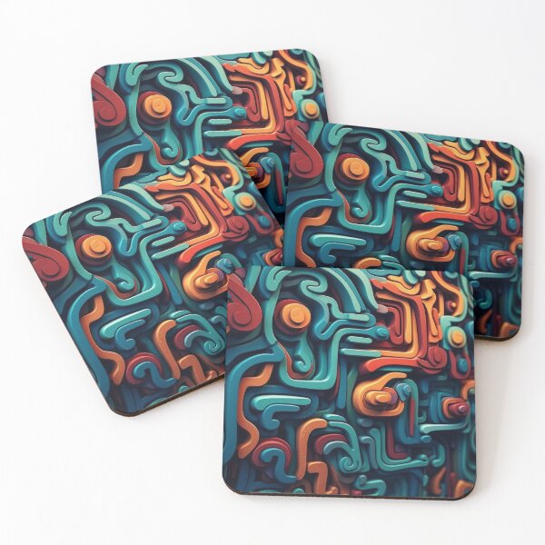 Item preview, Abstract Shapes - Colorful Sculptures with Deep Effects designed and sold by Piotrek0001.