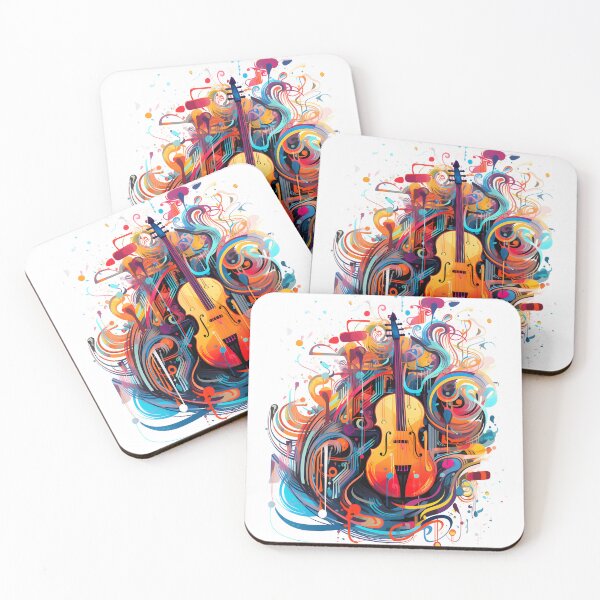 Item preview, Melodic Harmony - Double Bass in Vivid Contrast Colors designed and sold by UrsaStick.