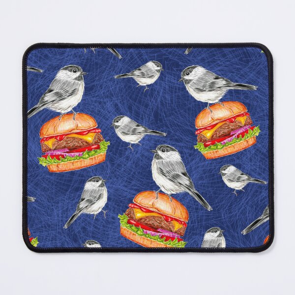 Item preview, Tossed Tahoe Cheeseburger Birds on Deep Blue designed and sold by Sockstomistic.
