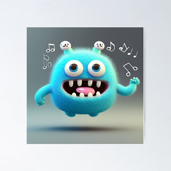 Item preview, music blue monster designed and sold by jsebouvi.