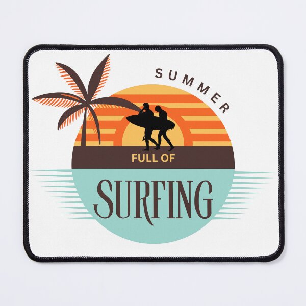 Item preview, Summer Full of Surfing, Palm Trees, Tropical, Retro, Surfer, Rip Curl, Hawaii, California, Beach, Waves, Vintage, Cool Design designed and sold by Mgibsonphoto.