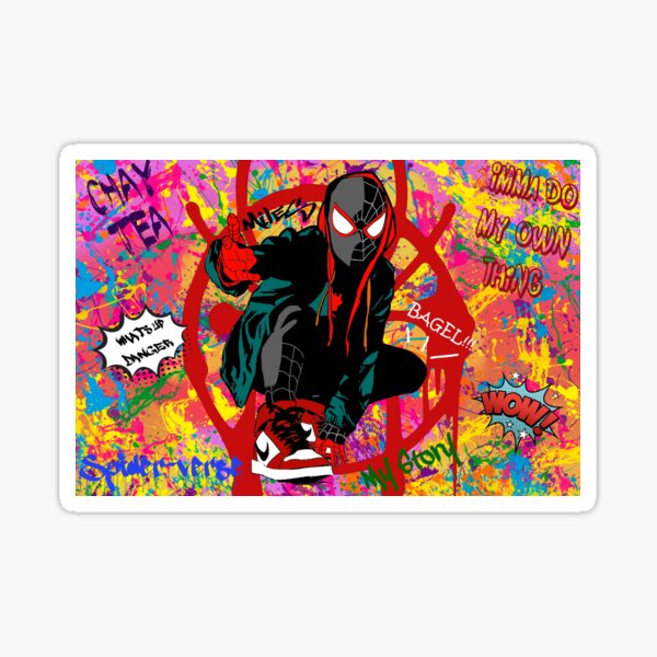 Vista previa del artículo con la obra «Grafiti de Miles Morales», diseñado y vendido por Victor Hugo Pastega de Toledo.