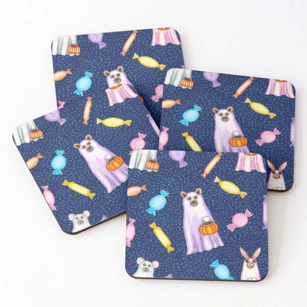 Item preview, Halloween Forest Friends Ghosts Pika, Rabbit and Bear designed and sold by Sockstomistic.