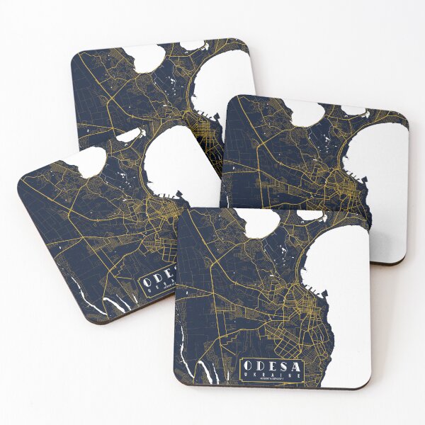 Item preview, Odesa City Map of Ukraine - Gold Art Deco designed and sold by deMAP.