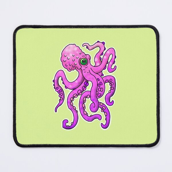 Item preview, Pink octopus design, cartoon style designed and sold by weilertsen.