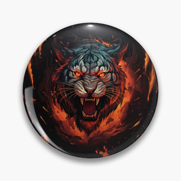 Item preview, Tiger In Flames designed and sold by letsgetinspired.