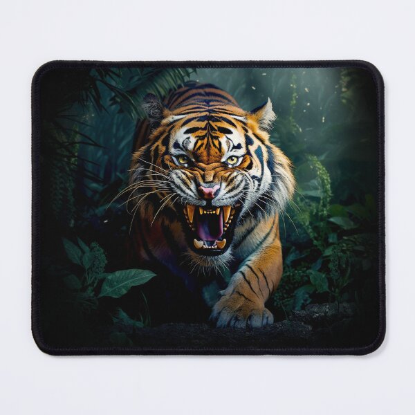 Item preview, Growling Tiger coming out of the Dark Jungle designed and sold by CoolCarVideos.