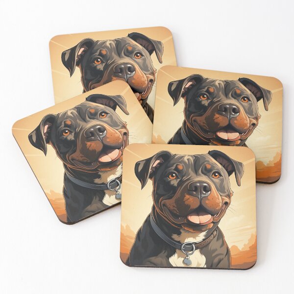 Item preview, Happy American Bully cartoon style designed and sold by aimber.