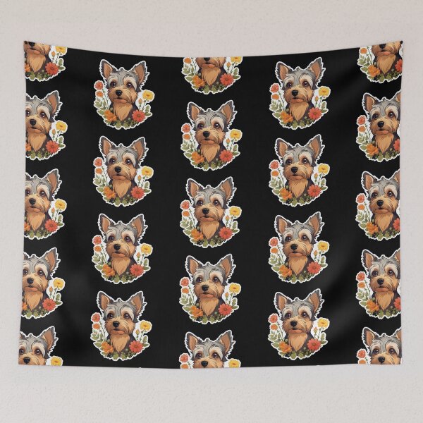 Item preview, York Terrier&Flowers designed and sold by TTlab.