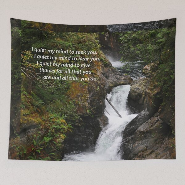 Item preview, I Quiet My Mind: Forest Waterfall designed and sold by KirtTisdale.