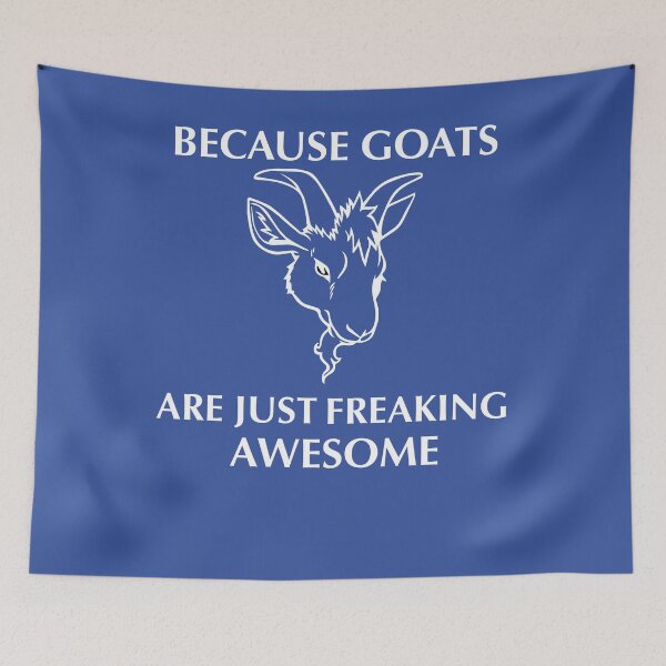 Item preview, Because Goats Are Just Freaking Awesome Cute Goat Art Print Goat Charm Goat Lover Gift designed and sold by TeesByDesign.