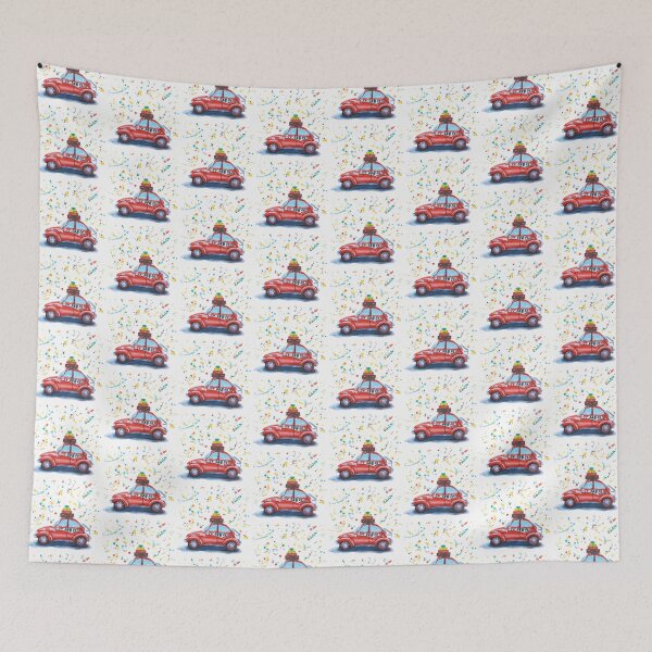 Item preview, Red retro car painting. Travel. designed and sold by Katenaz.