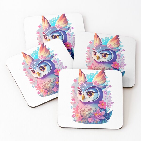 Item preview, Harmony of Colors: Owl Amidst a Bouquet of Vibrant Blooms designed and sold by Bulbuc.