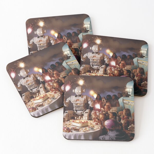 Item preview, Robot Birthday Party designed and sold by Lacuna Ipsum.