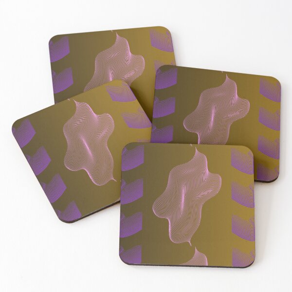 Item preview, 3D Purple lines and Pink wave golden background designed and sold by ioankoll213.