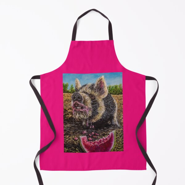 Item preview, Ruby The Cute Pig Eating Watermelon Messily designed and sold by RobbiePotterArt.