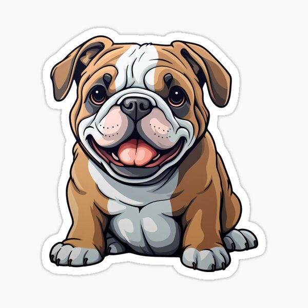 Item preview, English Bulldog: Adorable Bulldog Sticker for Dog Lovers designed and sold by SnowStudio2022.