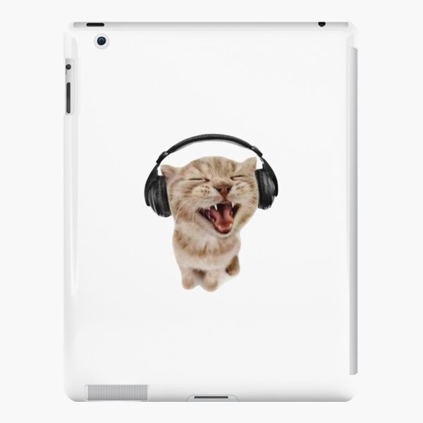 Cat Wearing Headphones iPad Case & Skin for Sale by drable