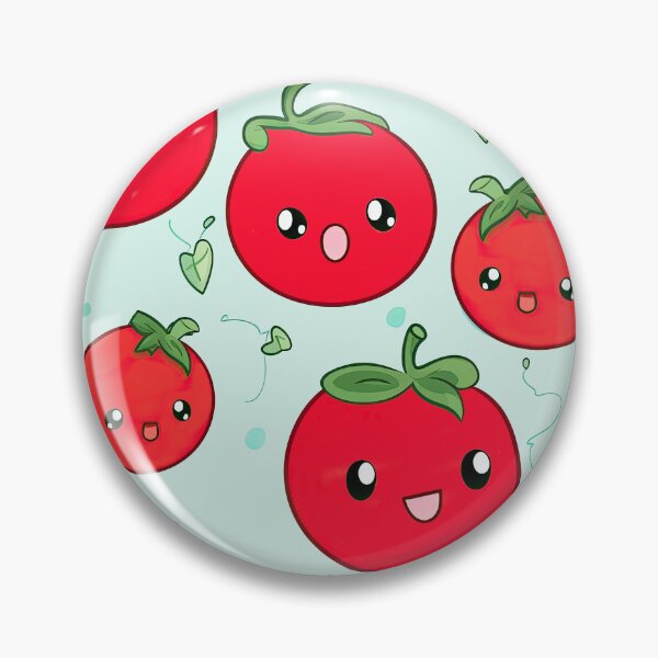 Item preview, cute happy cartoon tomatoes designed and sold by Pinkbirdie.