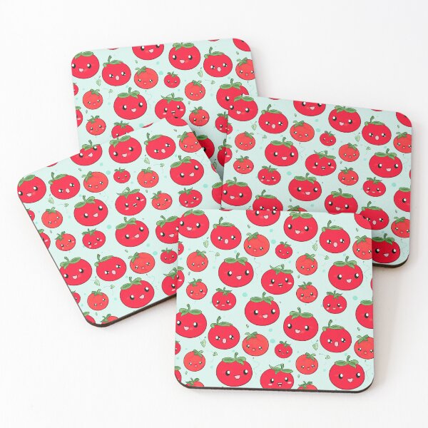 Item preview, cute happy cartoon tomatoes designed and sold by Pinkbirdie.