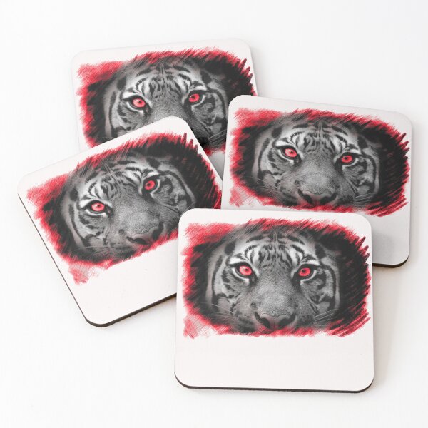 Item preview, Tiger with red eyes designed and sold by Pawelsky-art.