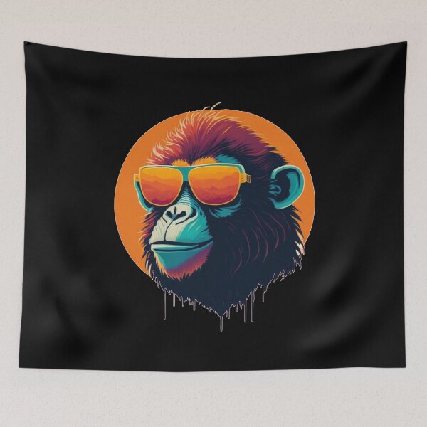 Item preview, Monkey in sunglasses designed and sold by Pug-Obsession.