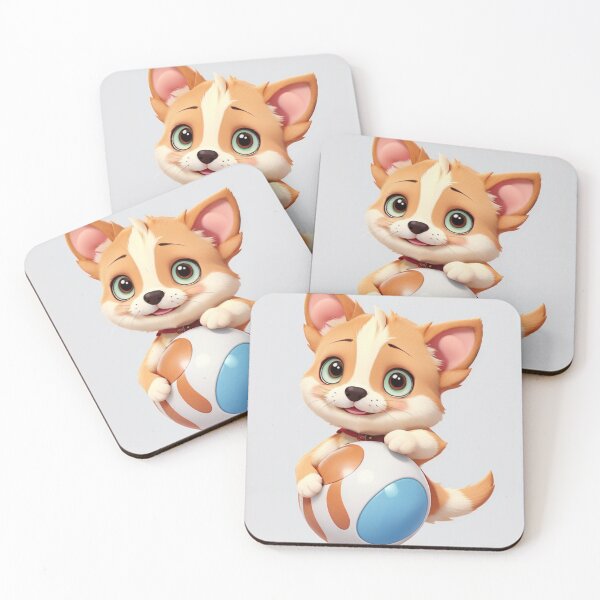 Item preview, Cute caramel cat cartoon playing with a ball generative ai designed and sold by juoctaviniarts.