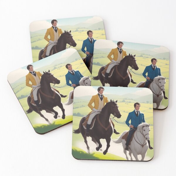 Item preview, Mr Darcy And Mr Bingley Horse Riding Pride And Prejudice Inspired Art designed and sold by CDC40.