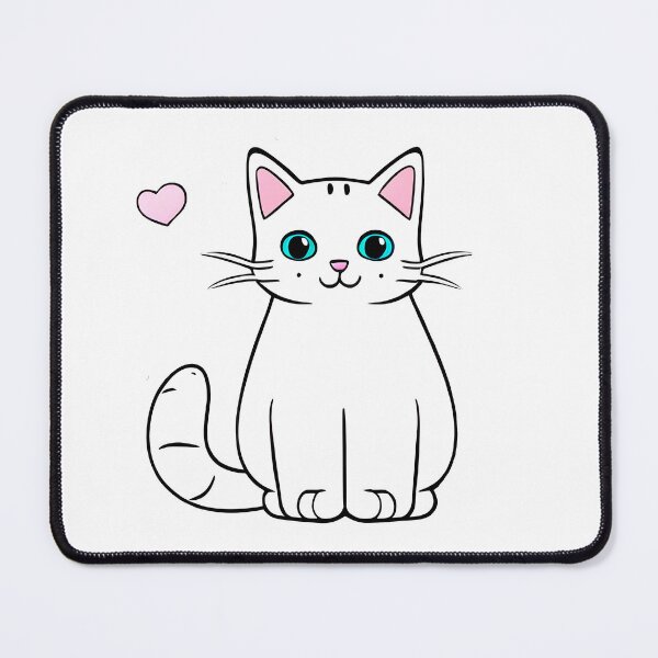 Item preview, white cat blue eyes designed and sold by GodsOfArt.