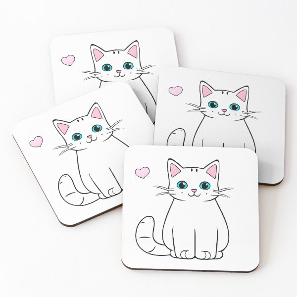 Item preview, white cat blue eyes designed and sold by GodsOfArt.