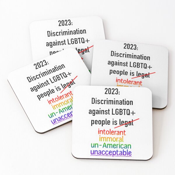 Item preview, LGBTQ+ Discrimination is Unacceptable designed and sold by AnonMemeDoodles.