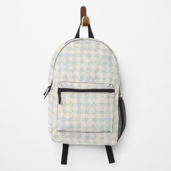 Item preview, Blue and White Embroidered Blue Gingham Checks designed and sold by MerryMakewell.