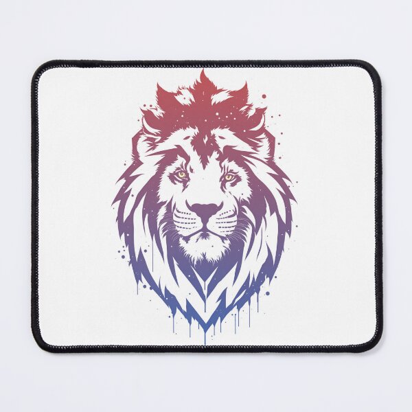 Item preview, Lion King Red Purple Watercolor designed and sold by AnimalLover4eva.