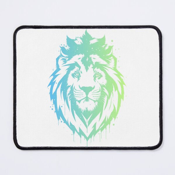 Item preview, Lion King Green Blue Watercolor Gradient designed and sold by AnimalLover4eva.