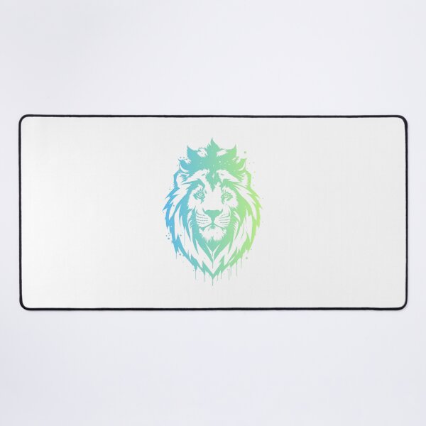 Item preview, Lion King Green Blue Watercolor Gradient designed and sold by AnimalLover4eva.