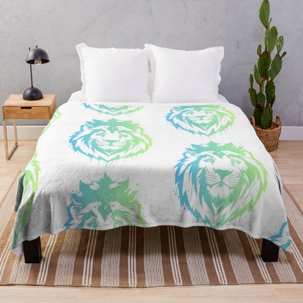 Item preview, Lion King Green Blue Watercolor Gradient designed and sold by AnimalLover4eva.