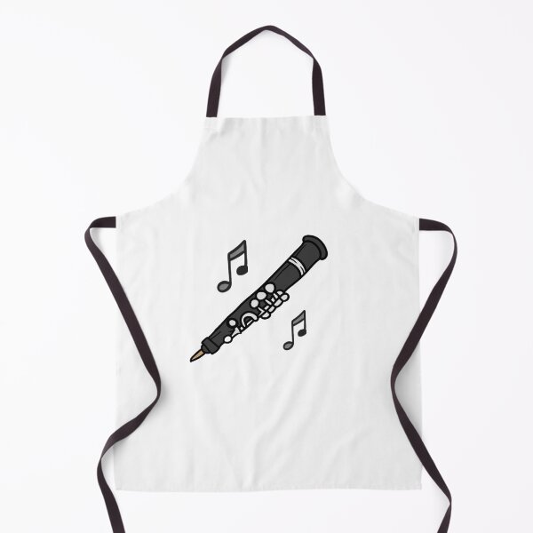 Item preview, A cartoon of a kawaii oboe with musical notes designed and sold by vidademusico.