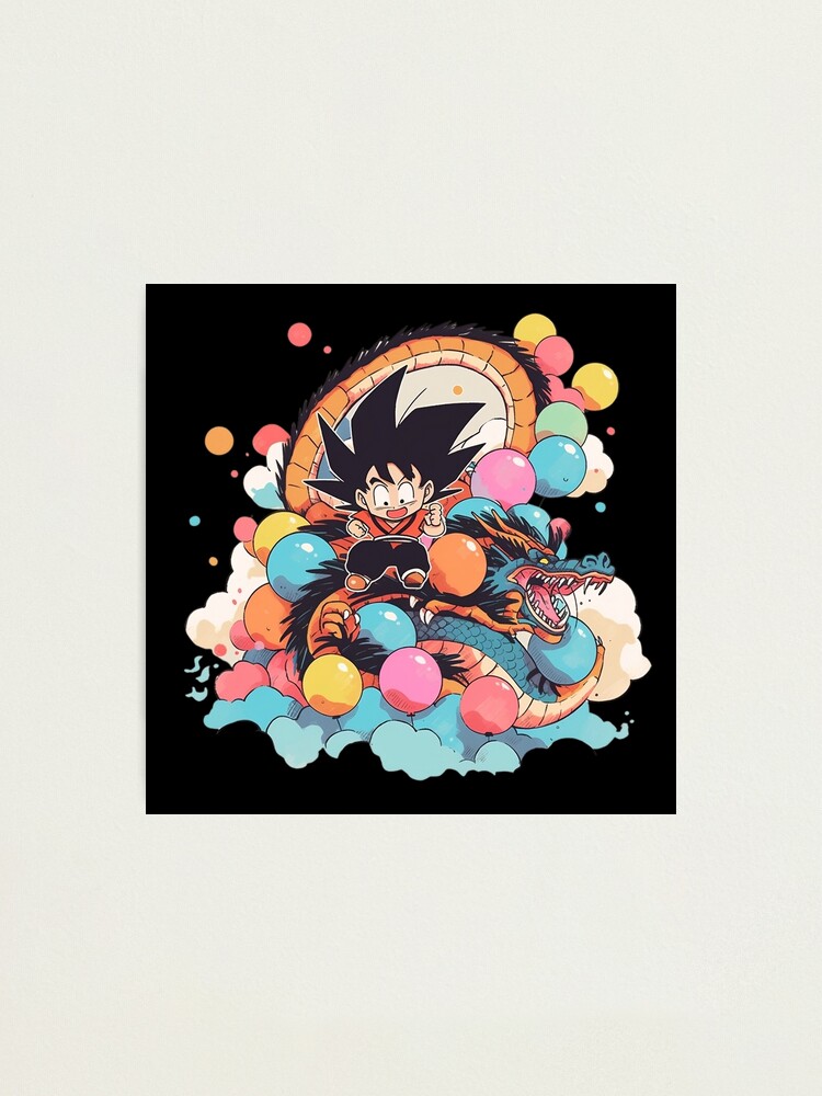 Dragon Ball Evil Cute Kid Goku Playing | Photographic Print