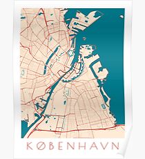Copenhagen / Kobenhavn City Map Poster
