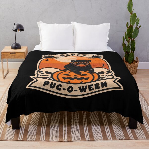 Item preview, Pug-O-Ween: Halloween Themed Pug, Pumpkins, and Skulls Design designed and sold by Zandalus.