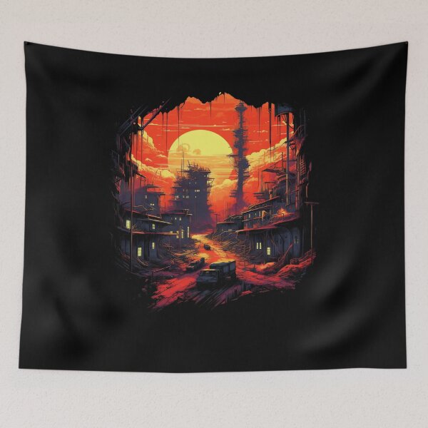 Item preview, Apocalyptic Wasteland: Crumbling Buildings at Sunset designed and sold by Zandalus.