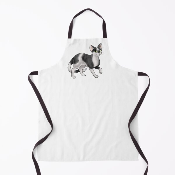 Item preview, Cat - Devon Rex - Black and White designed and sold by Jennifer Stolzer.