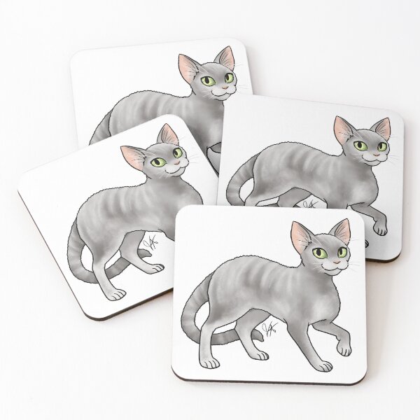 Item preview, Cat - Devon Rex - Gray designed and sold by Jennifer Stolzer.